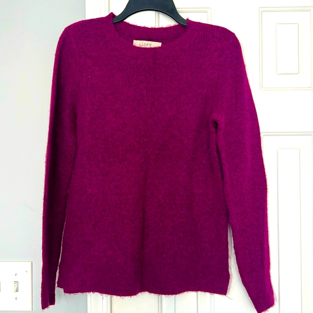 Women’s small Loft sweater. Like a pink/purple color.  Great condition - Picture 3 of 10